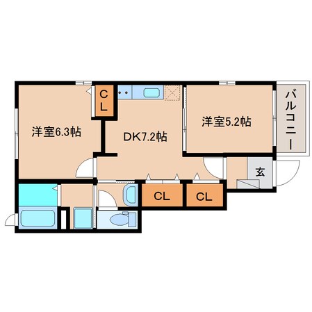 清水駅 バス11分  第六中学校前下車：停歩4分 1階の物件間取画像